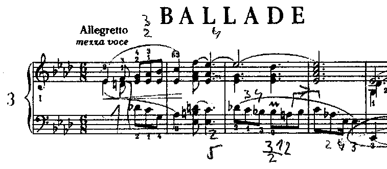 chopin opus 47 bars 1 5